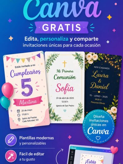 Invitaciones Canva Gratis